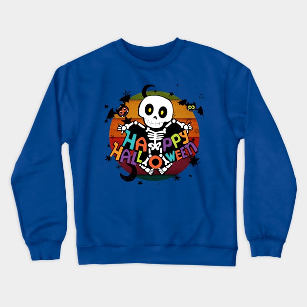 SKULL SYMBOL OF HAPPY HALLOWEN Crewneck Sweatshirt by gituomjangan